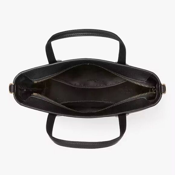 Kate Spade Purse Black Glimmer Black Satchel Crossbody Hand Bag - Picture 12 of 15